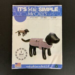 Its Sew Simple McCalls L9521 Dog Coat Cape Costume Sewing Pattern XS-L UNCUT